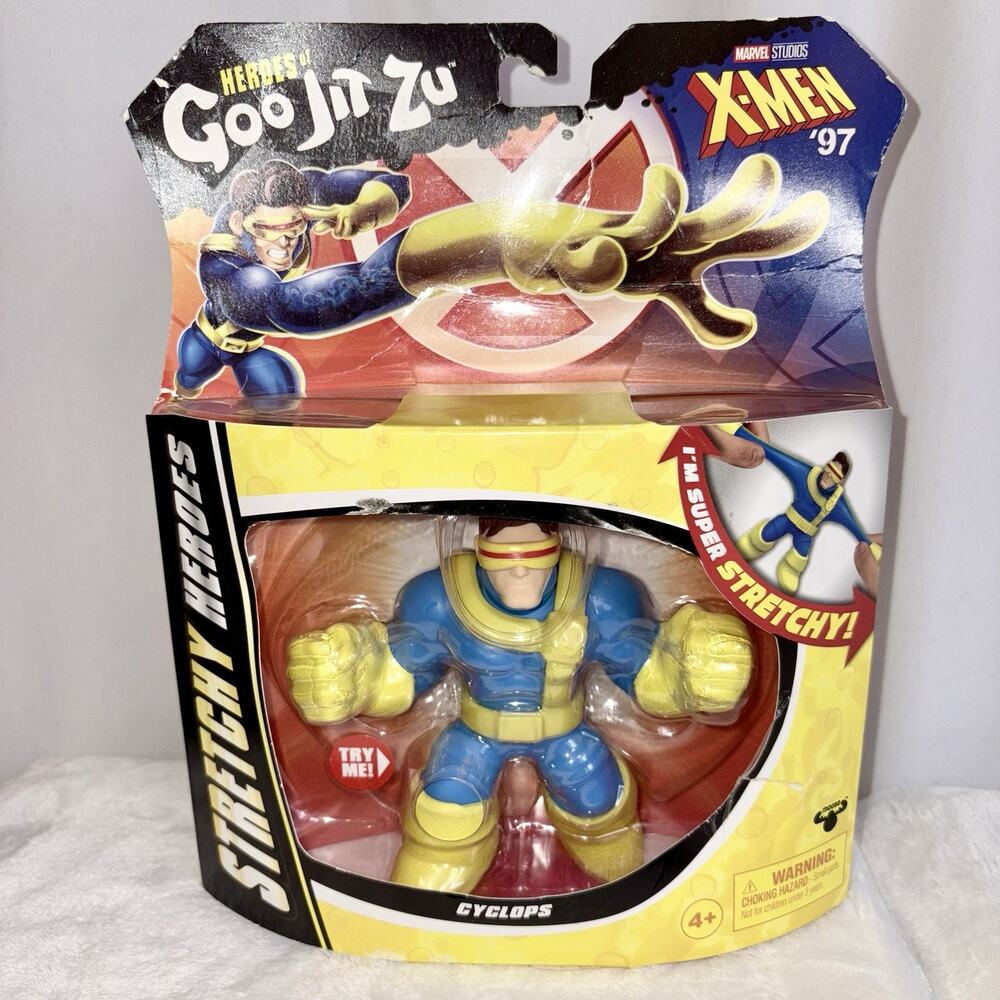 Heroes of Goo Jit Zu X-Men '97 Cyclops Stretchy Action Figure, with Metallic